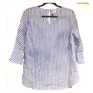 Blue & White striped Maternity blouse